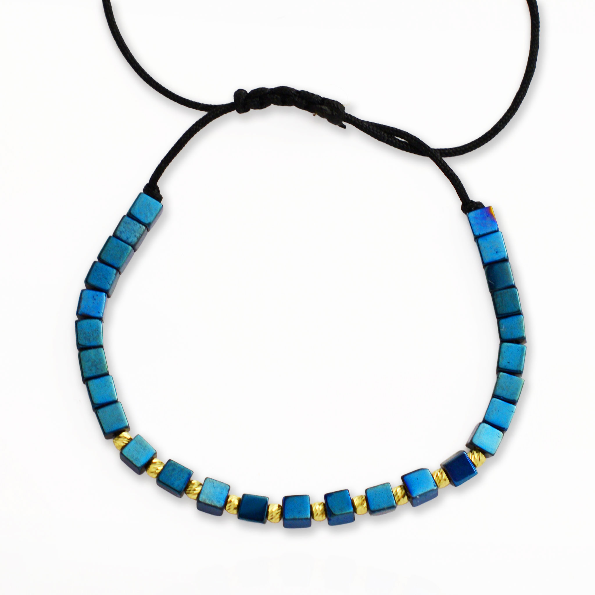 Злато на черен конец с хематит