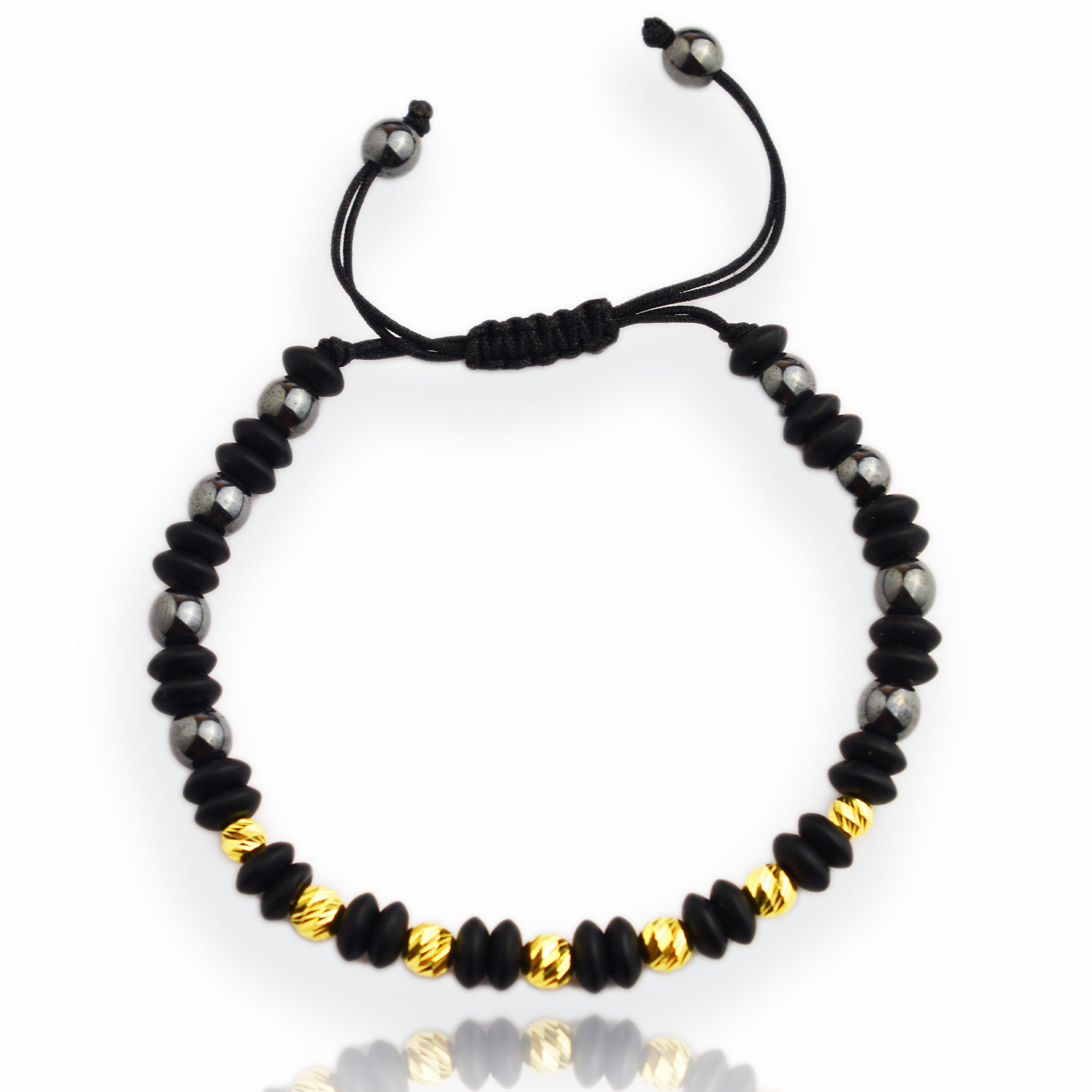 Злато на конец с оникс и хематит