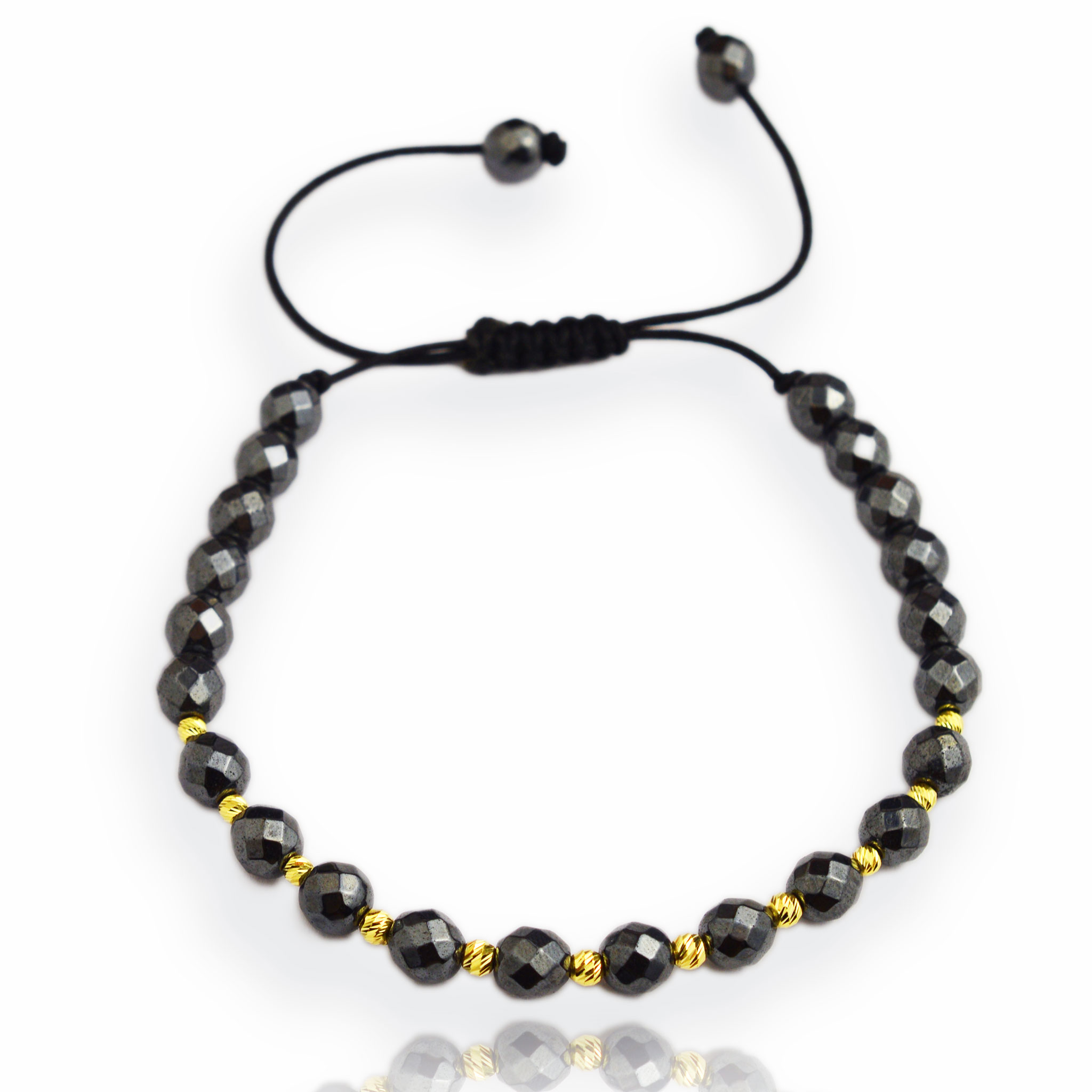 Злато на конец с фасититиран хематит