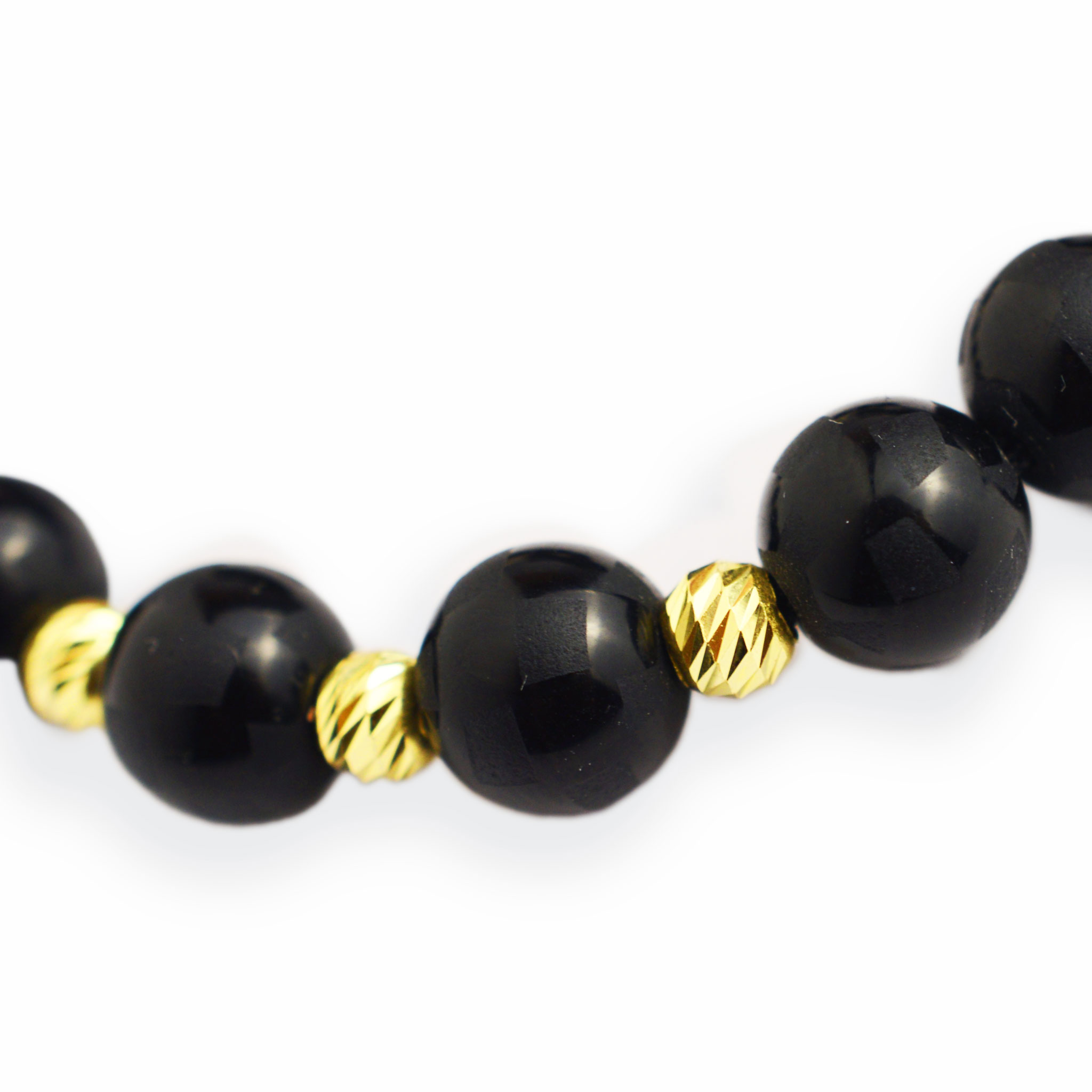 Злато на конец с оникс (8мм)