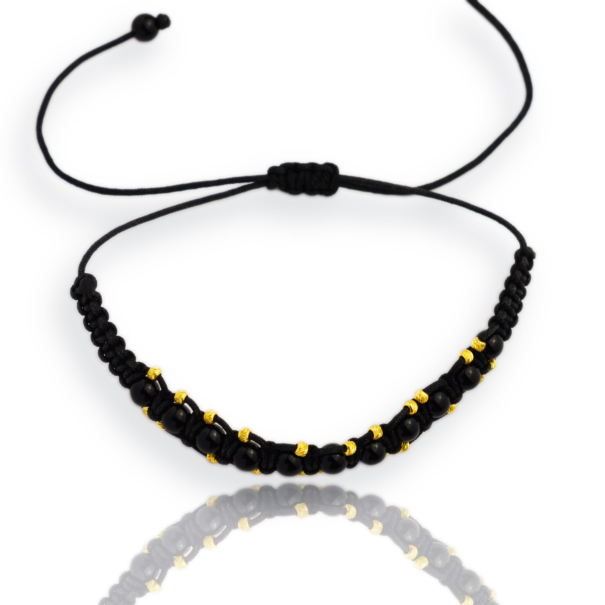 Злато на конец с оникс