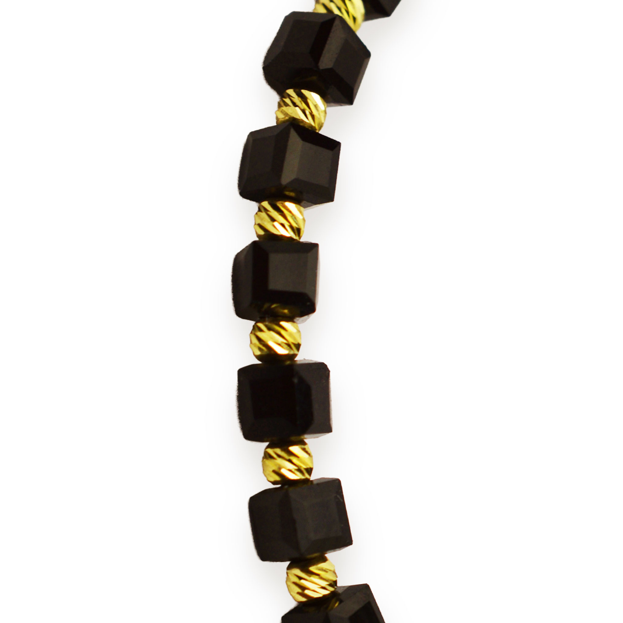 Злато на черен конец с оникс