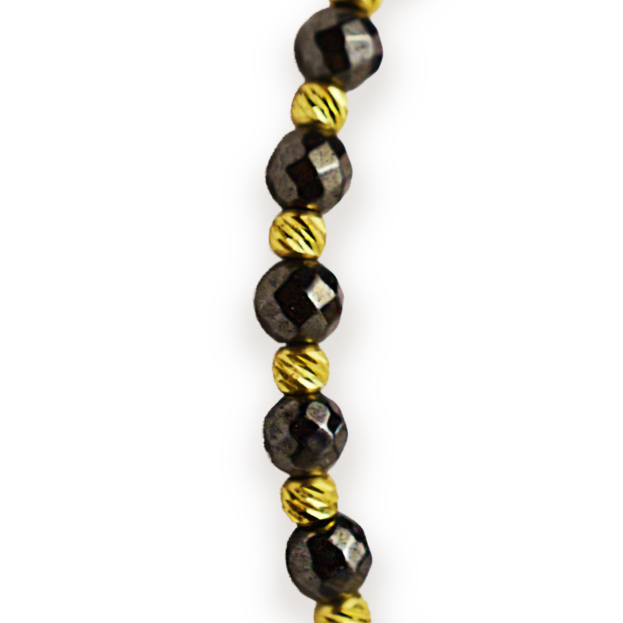 Злато на черен конец с хематит