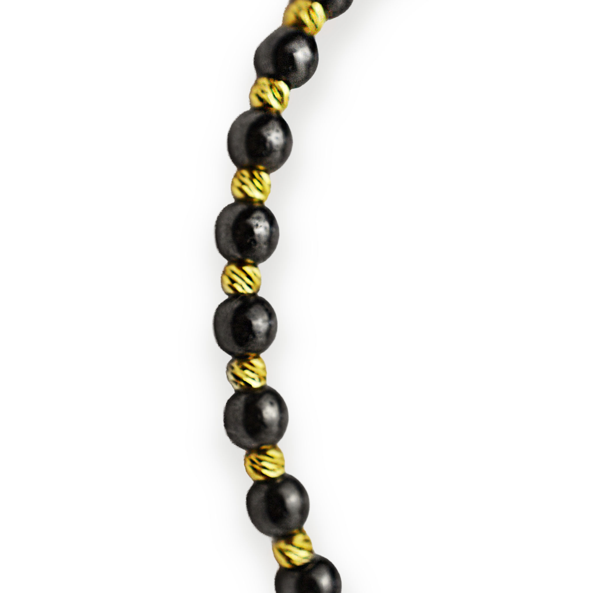 Злато на черен конец с хематит