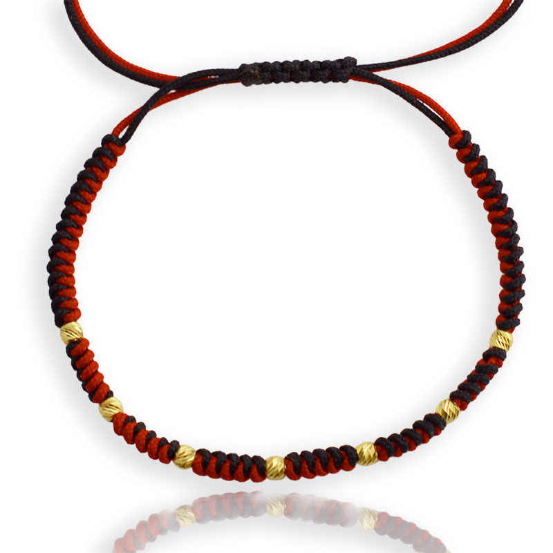 Злато на конец  - червен и черен конец