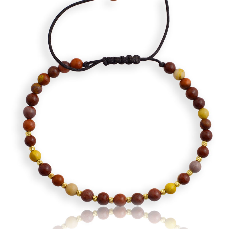 Злато на конец с яспис