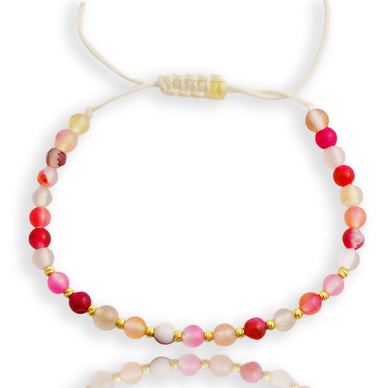 Злато на конец с естествени камъни