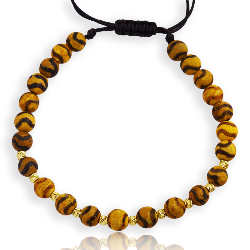 Злато на конец с тибетски ахат