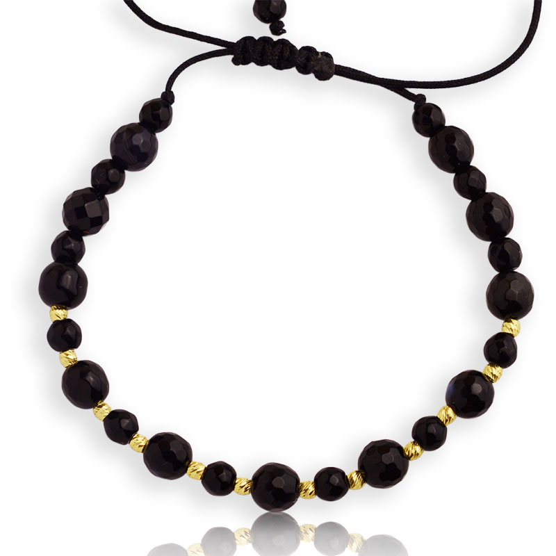 Злато на конец с оникс