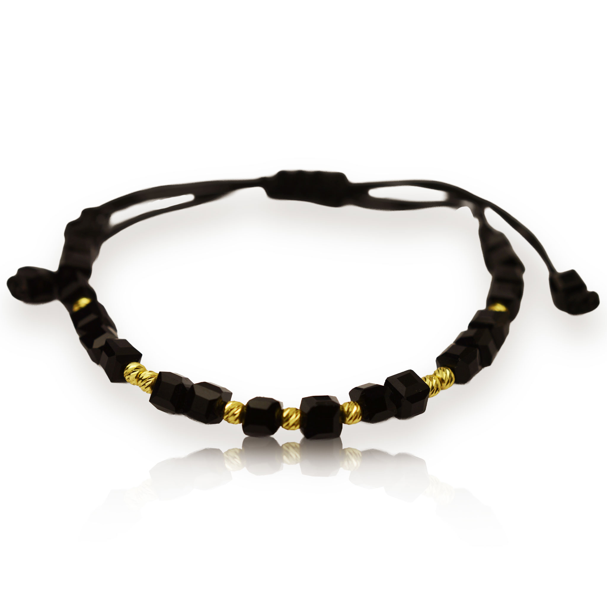 Злато на конец с оникс