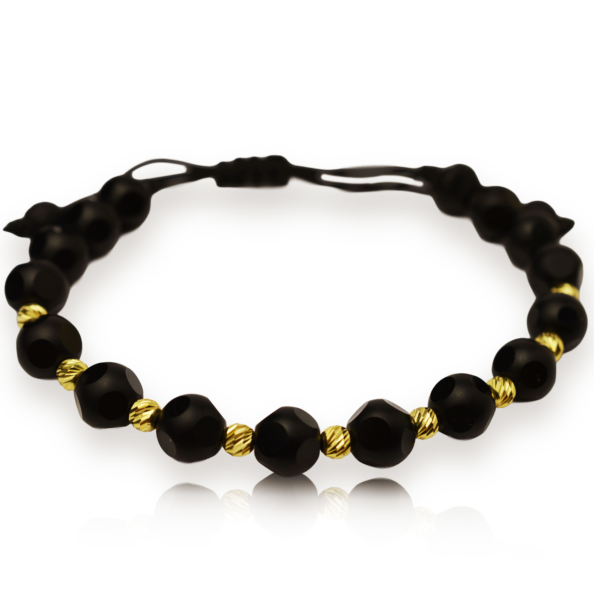 Злато на конец с оникс (8мм)