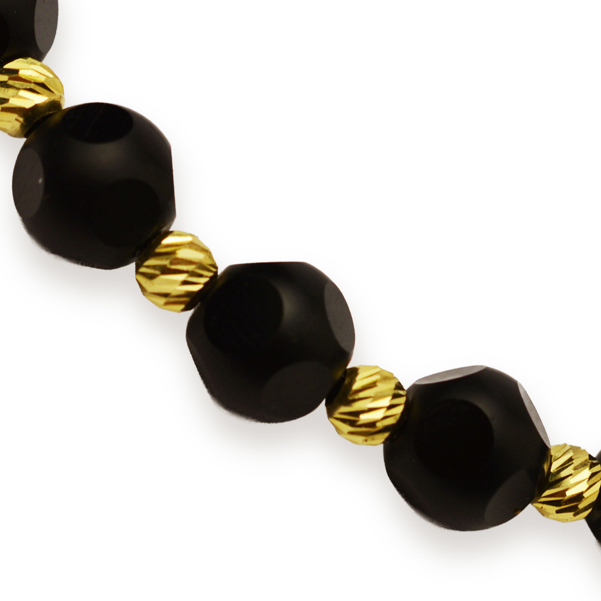 Злато на конец с оникс (8мм)