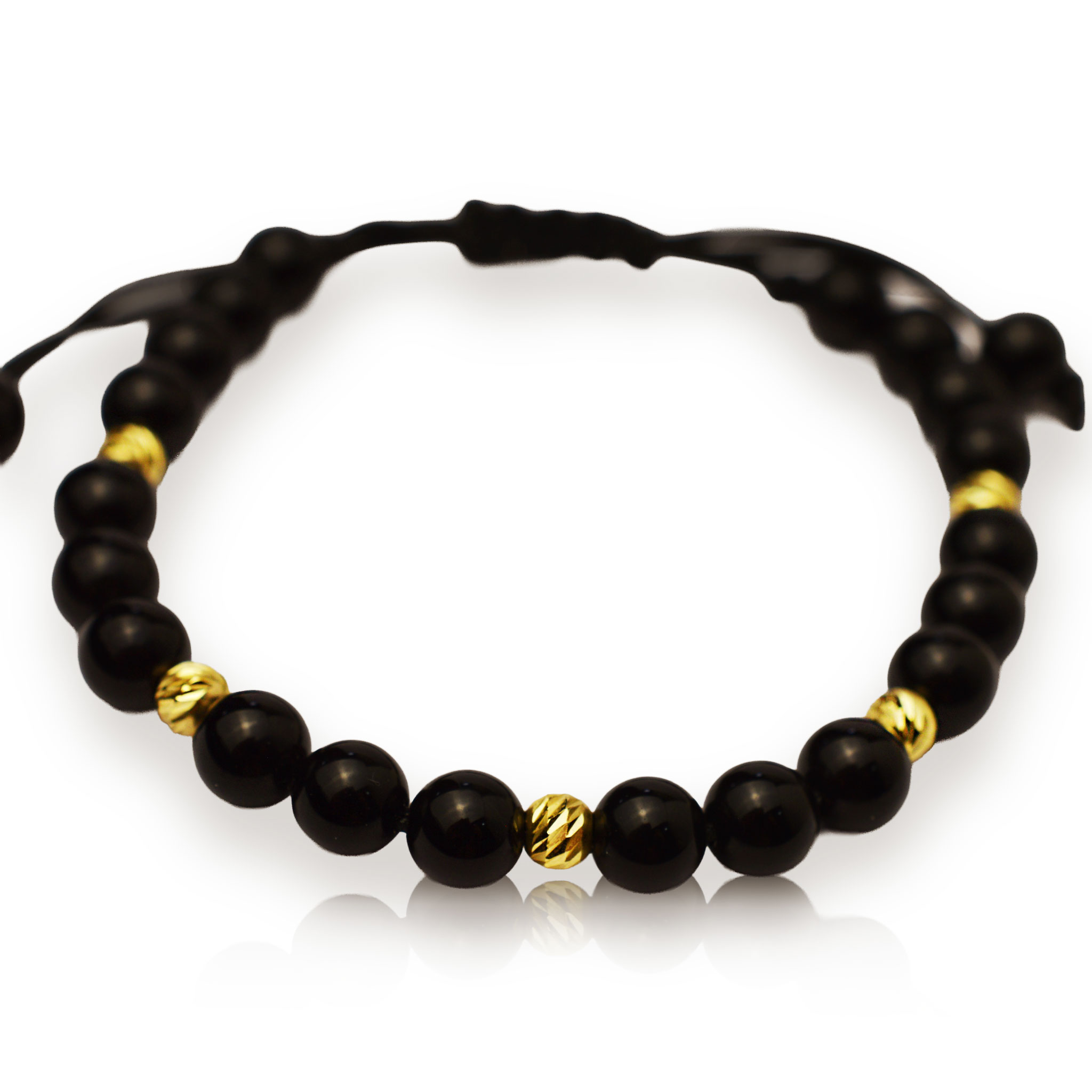 Злато на конец с оникс (8мм)