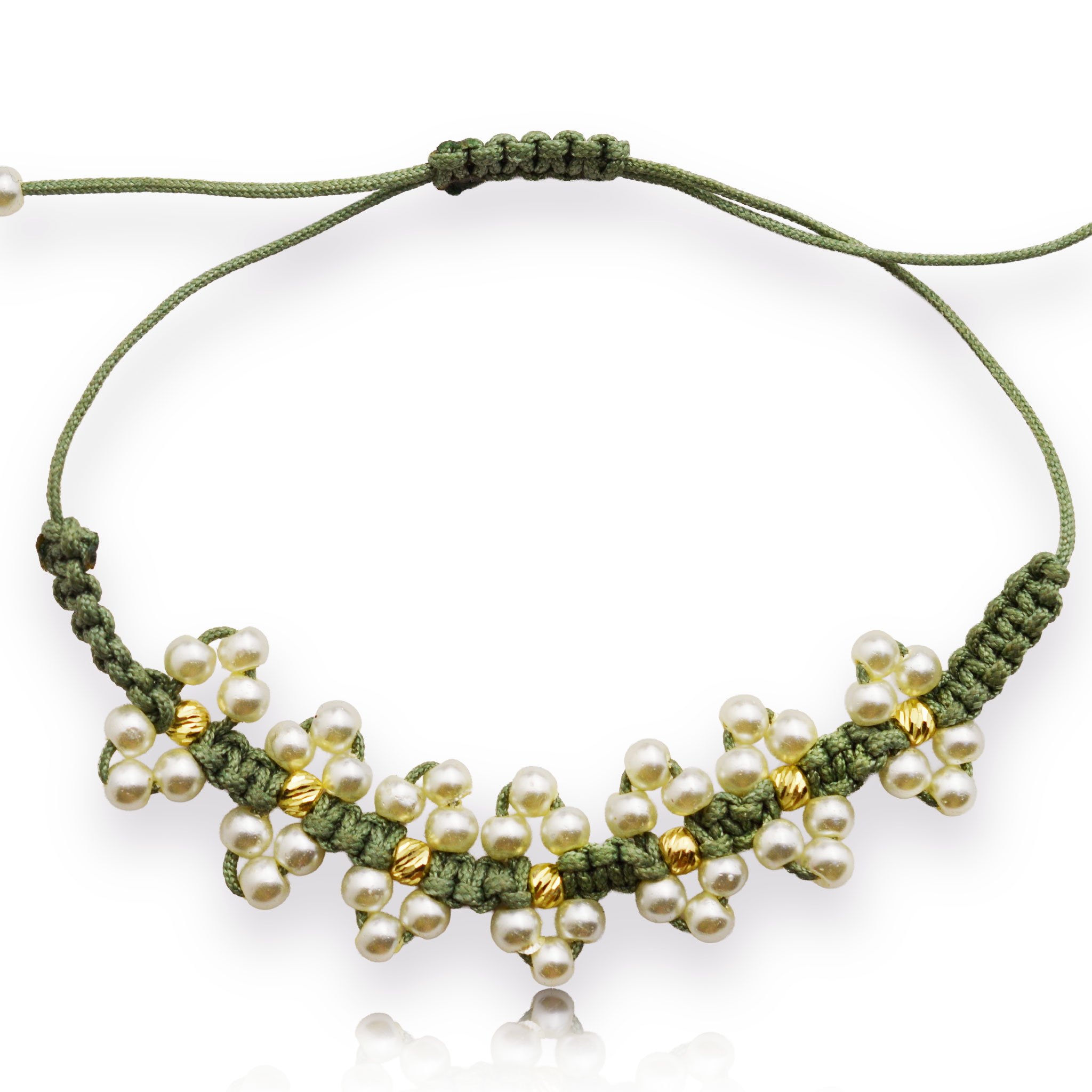 Злато на конец с перли