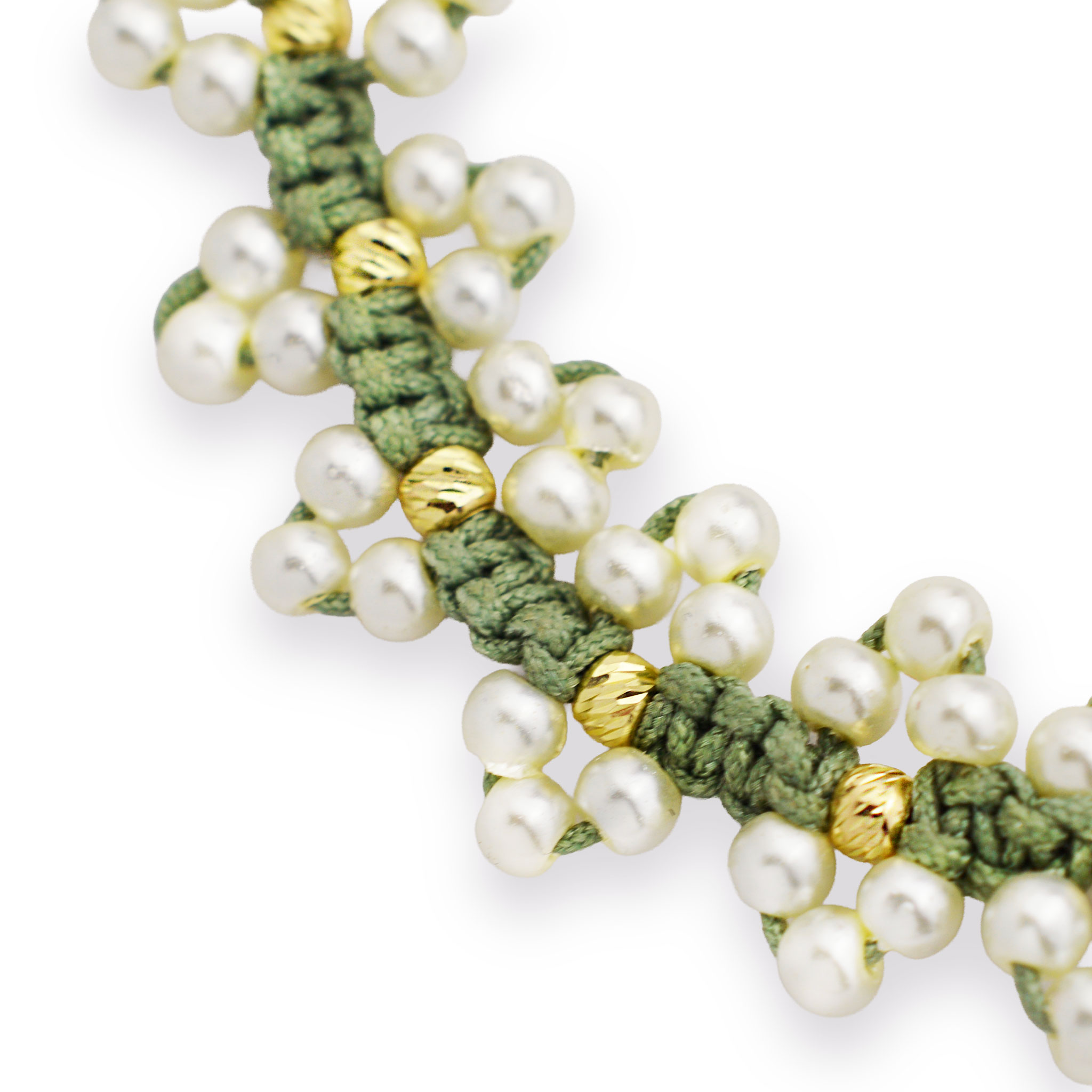 Злато на конец с перли