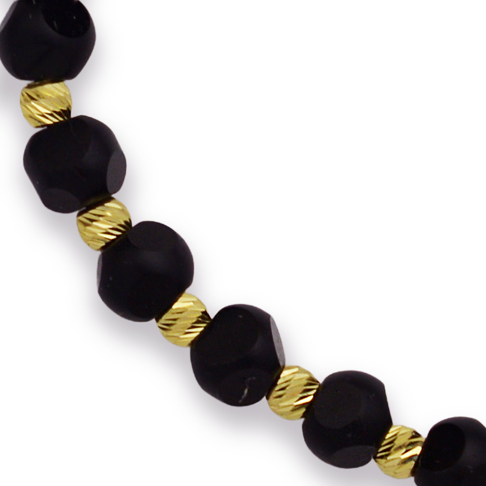 Злато на конец с оникс