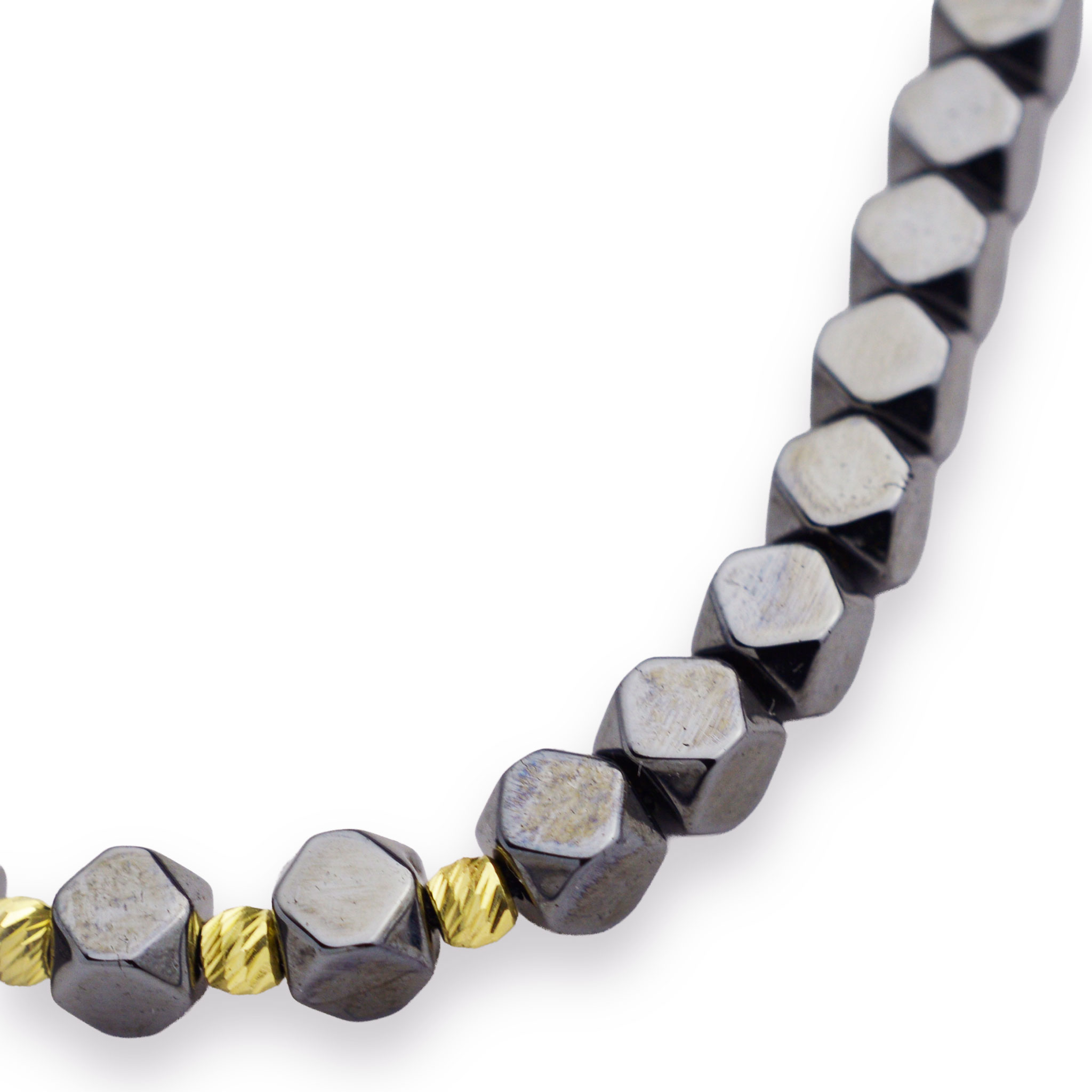 Златна гривна с хематит