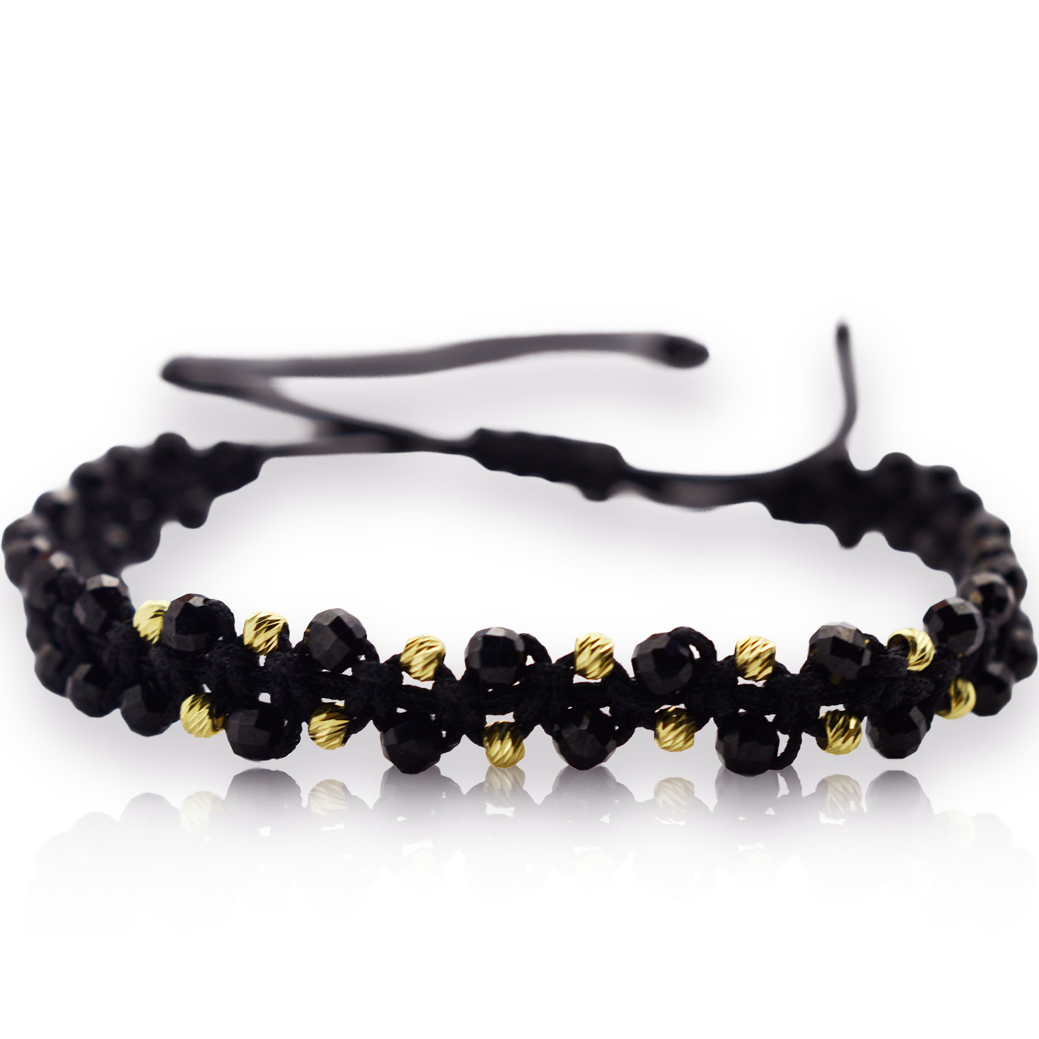 Злато на конец с оникс