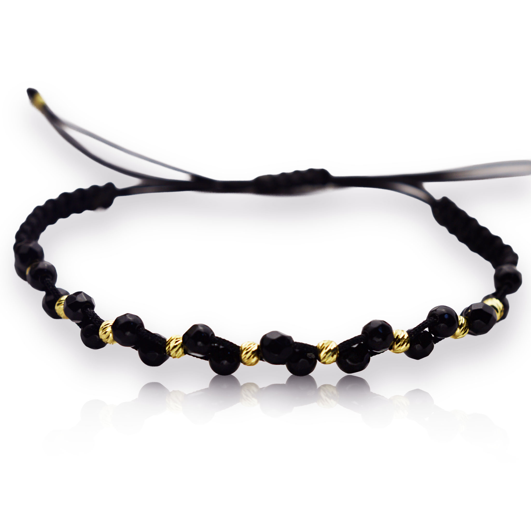 Злато на конец с оникс