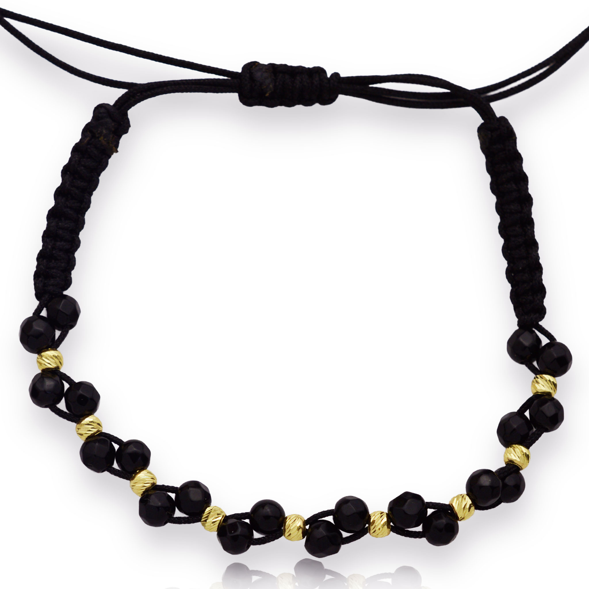 Злато на конец с оникс