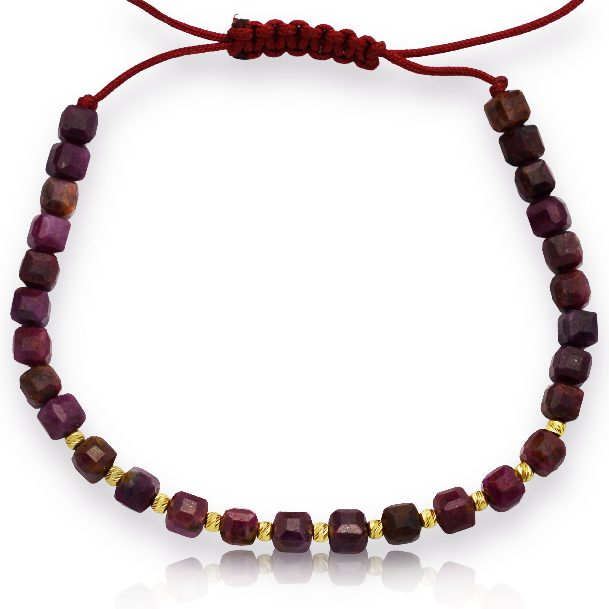 Злато на конец с рубин